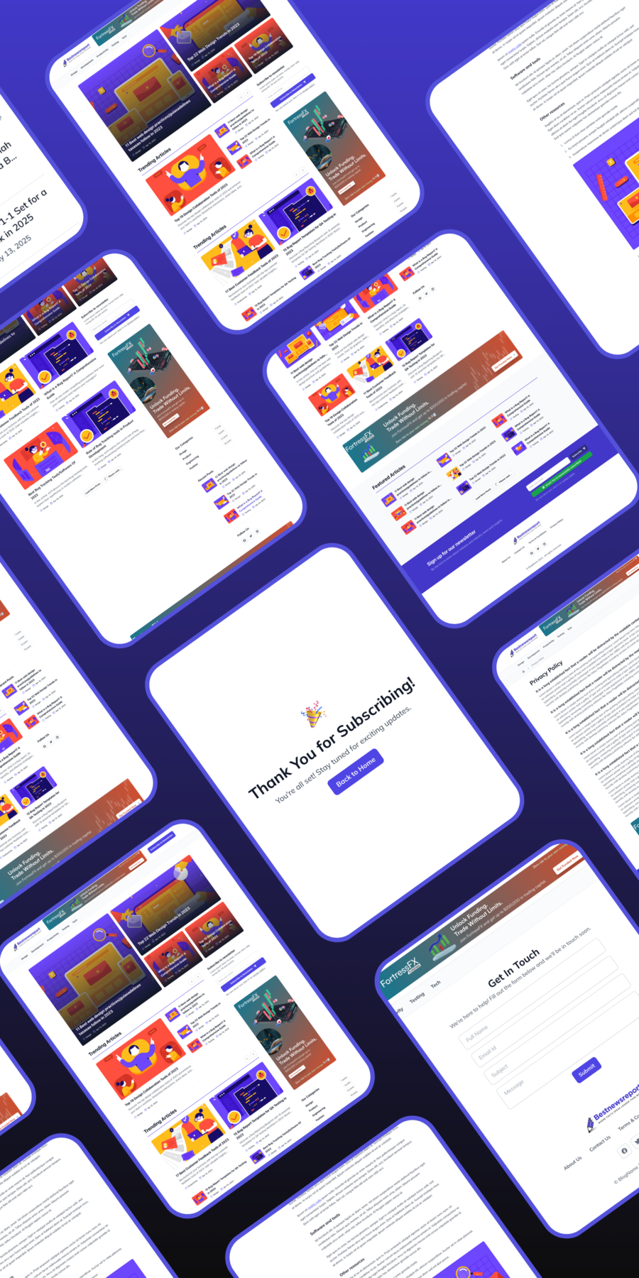 BNR Multipurpose Blogging UI/UX flutter with HTML Template - 6